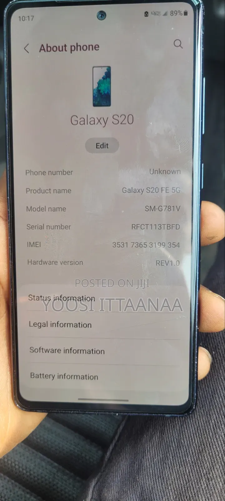 New Samsung Galaxy S20 FE 5G SD865 128 GB Blue