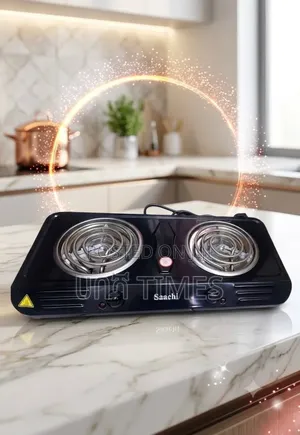 Saachi Double Hot Plate Electric Stove – Stainless Steel Body