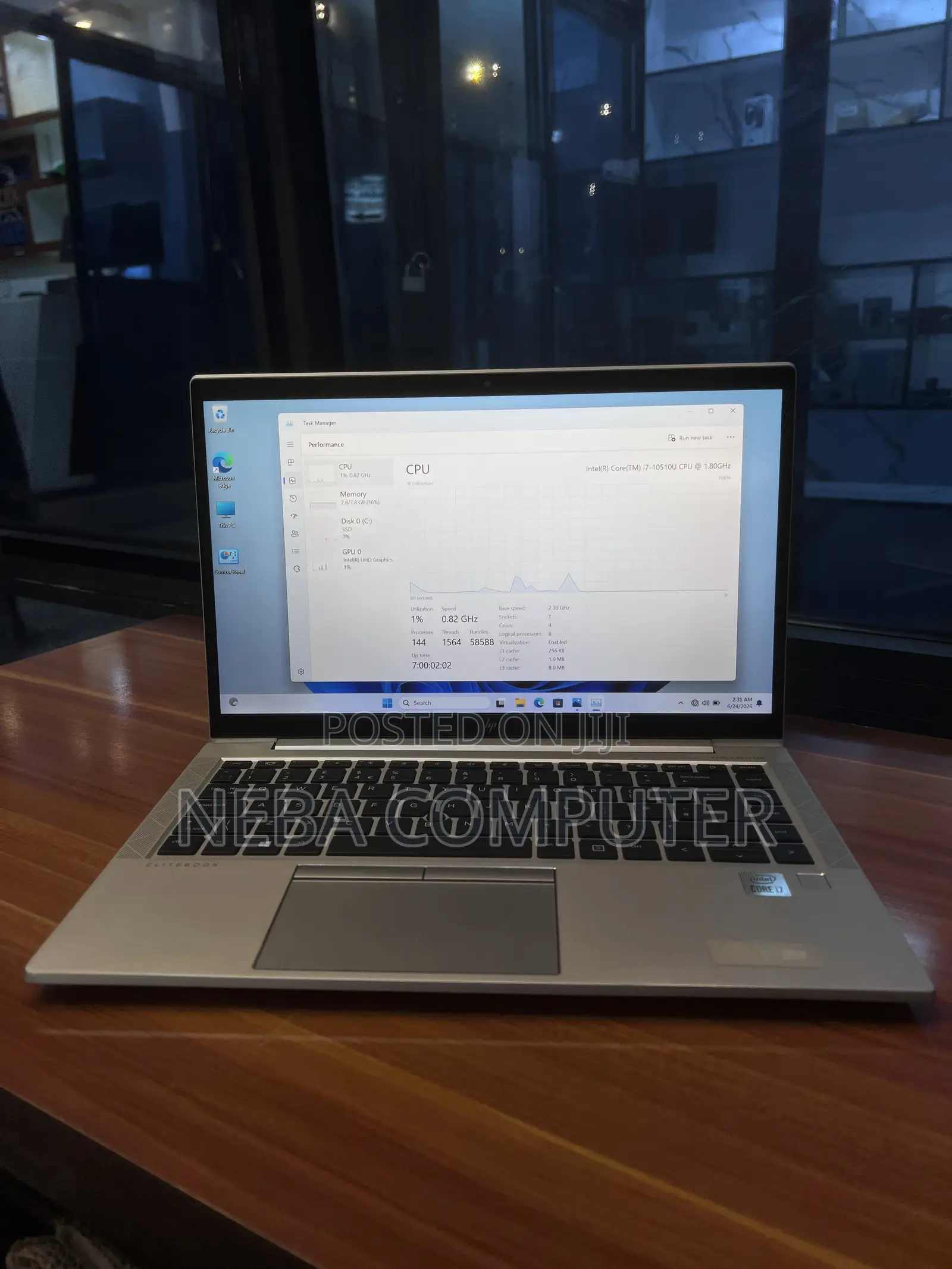 Laptop HP EliteBook 840 G7 8GB Intel Core i7 SSD 512GB
