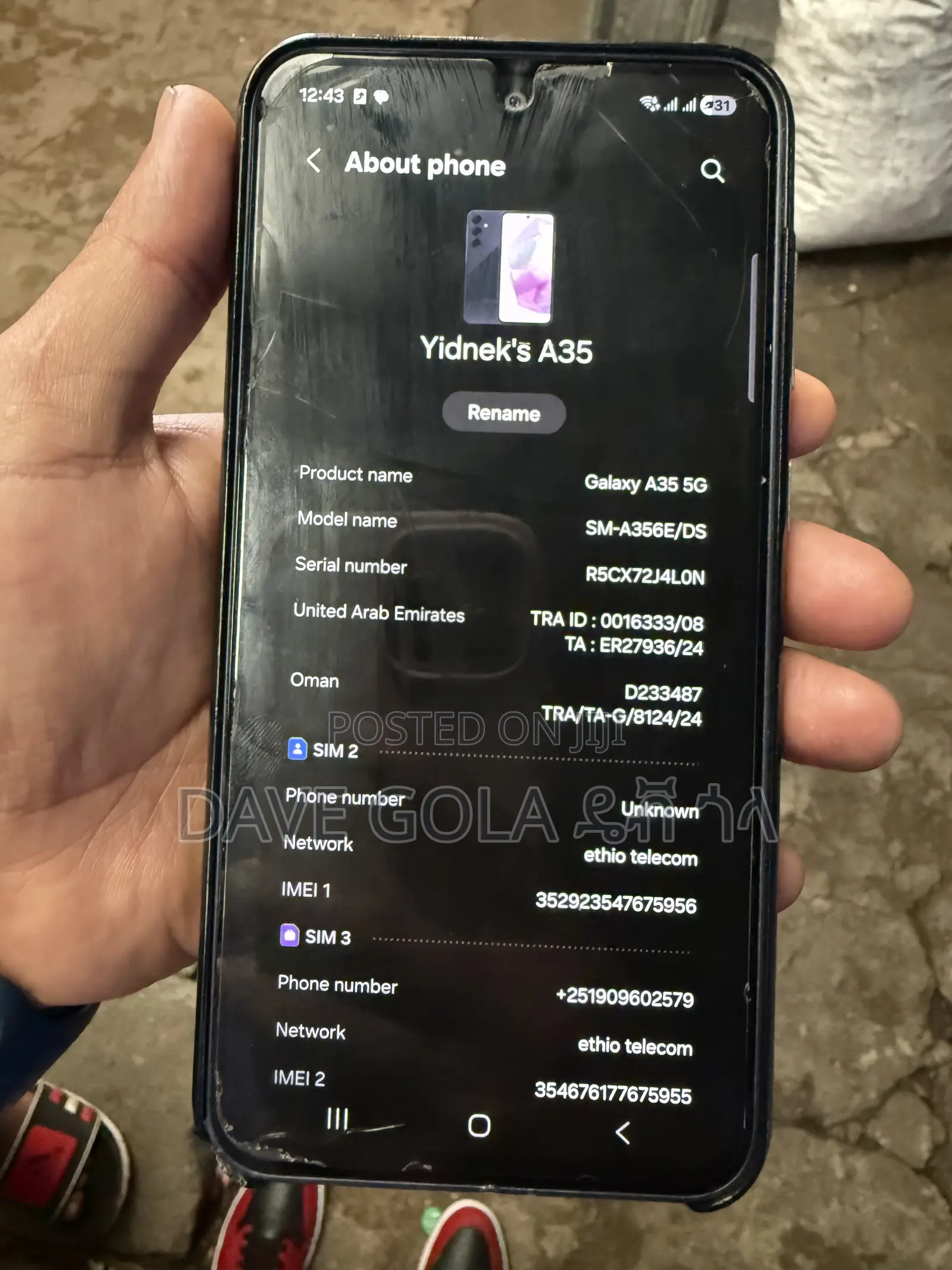 New Samsung Galaxy A35 128 GB Blue