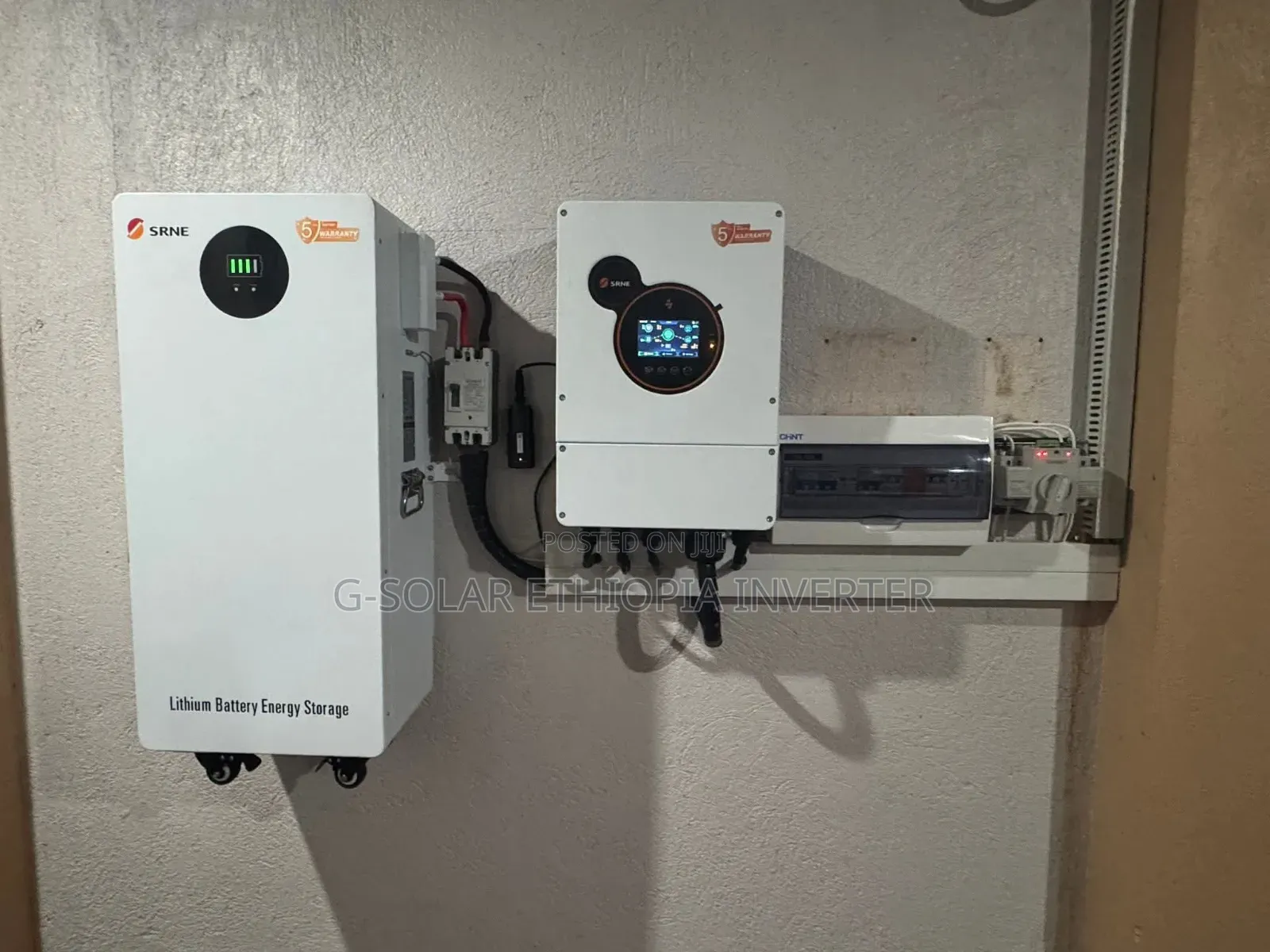 12kw Srne Hybrid Inverter With 15.36kwh Srne Lithium Battery System