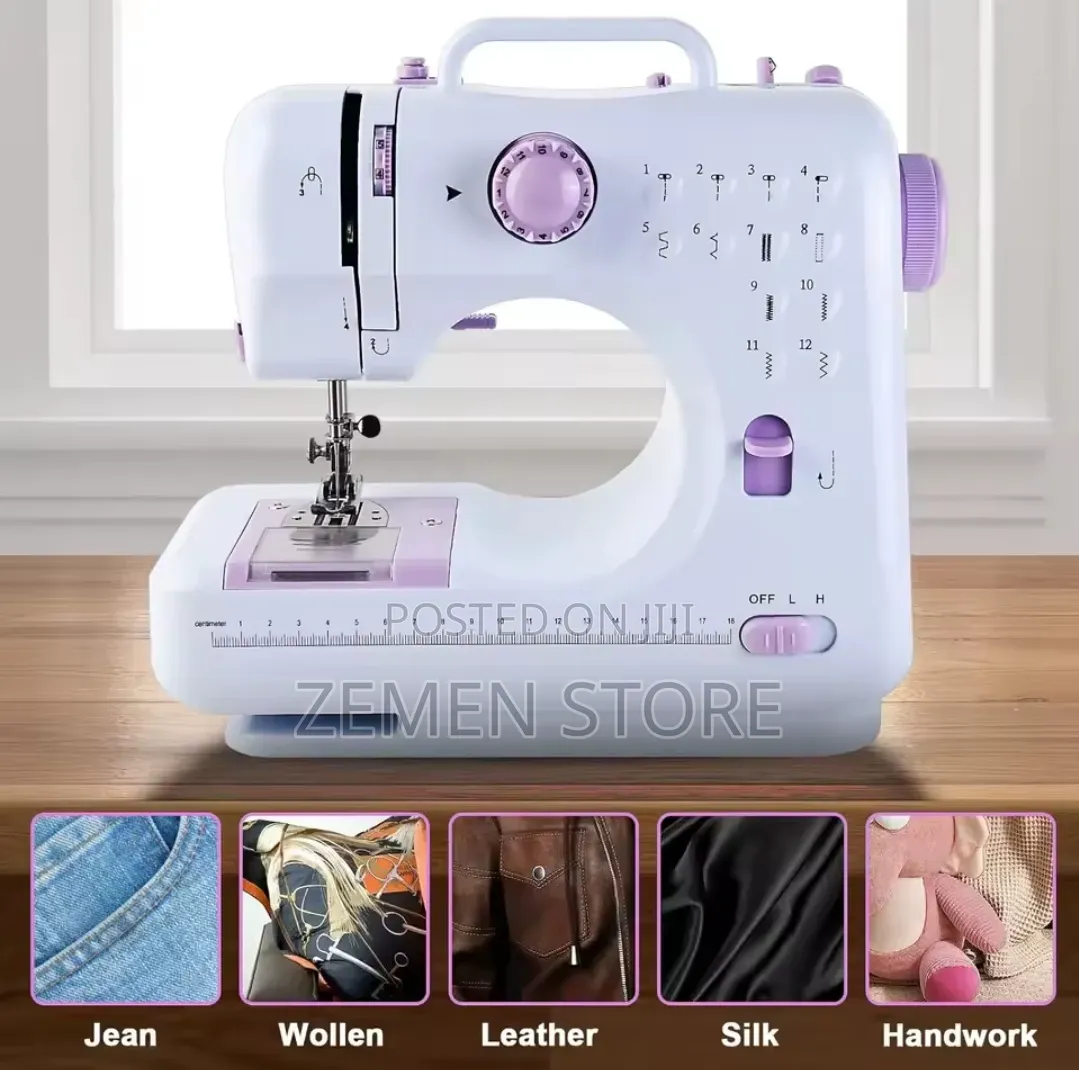 Desktop Electric Sewing Machine - 12 Built-in Stitches Multi-fabric
