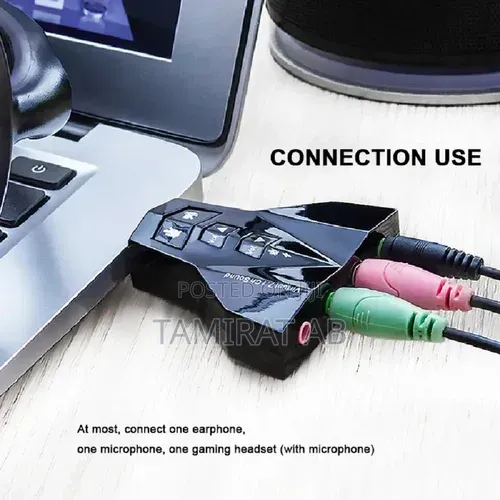 Double Virtual 7.1 Channel Usb Sound Adapter