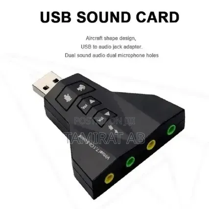 Double Virtual 7.1 Channel Usb Sound Adapter