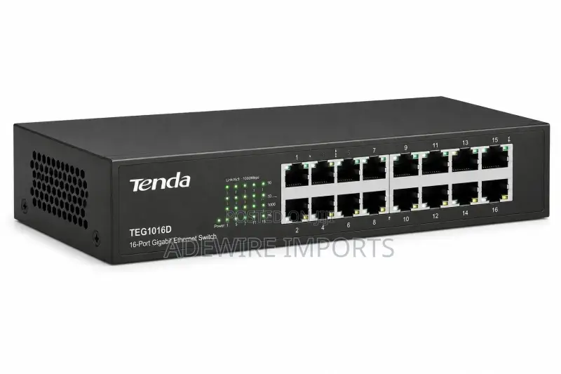 Tenda Teg1016d 16 Port Gigabit Ethernet Switch With Vat