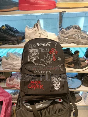Hypebeast Black Rock Band Patch Backpack With China
