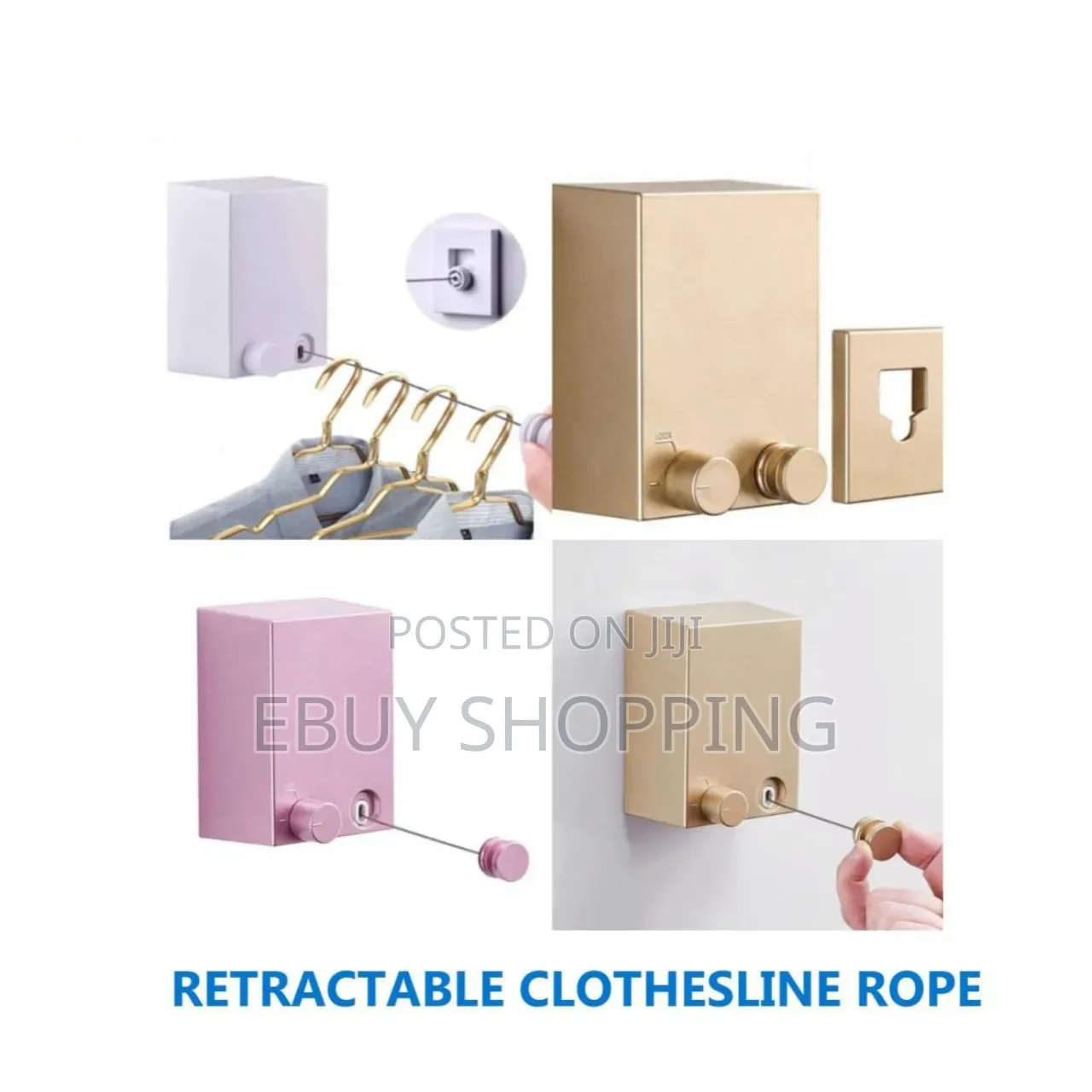 Compact Retractable Clothesline With Self-Retracting Mechanism