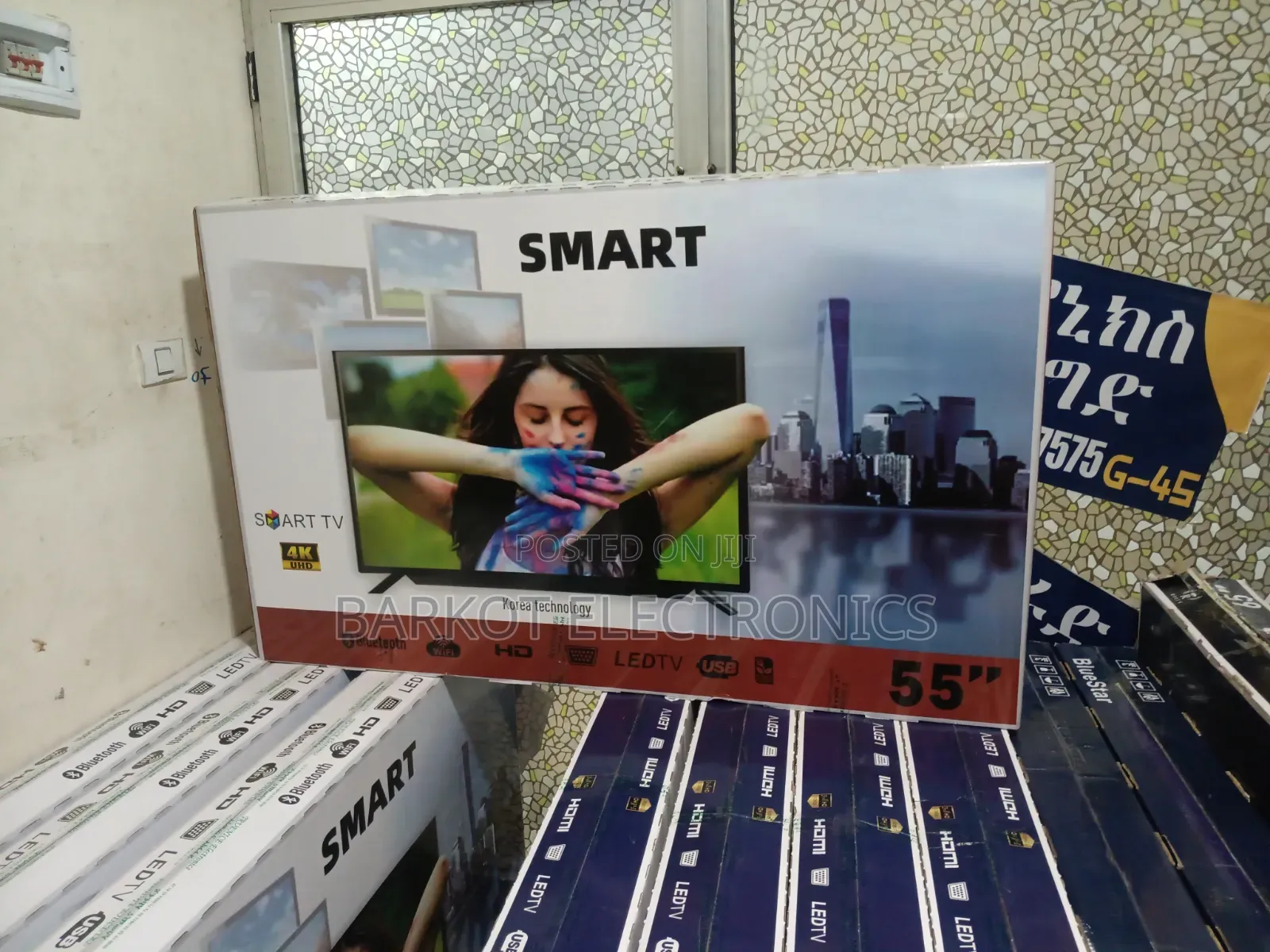 Smart Tv Smart 55 Inch Andraid Doubel Gelass 2026 Quality Hifi Spe
