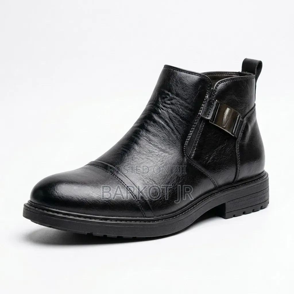 Brown, Black, Gray Chelsea Boots