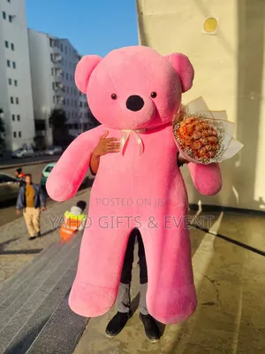 Bouquet With Pink Teddy Bear