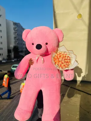 Bouquet With Pink Teddy Bear