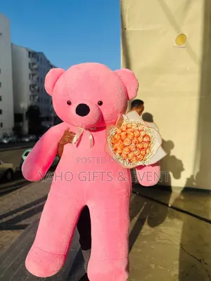 Bouquet With Pink Teddy Bear
