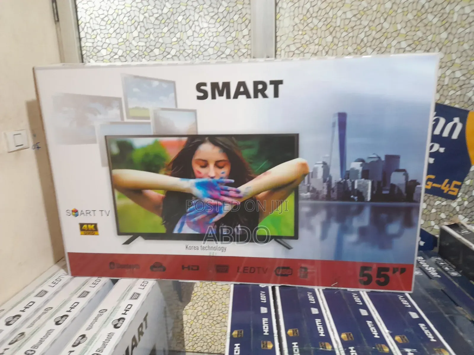 Sonac Smart Tv 55 Inch Andraid Doubel Gelass 2026 Quality Hifi Spea