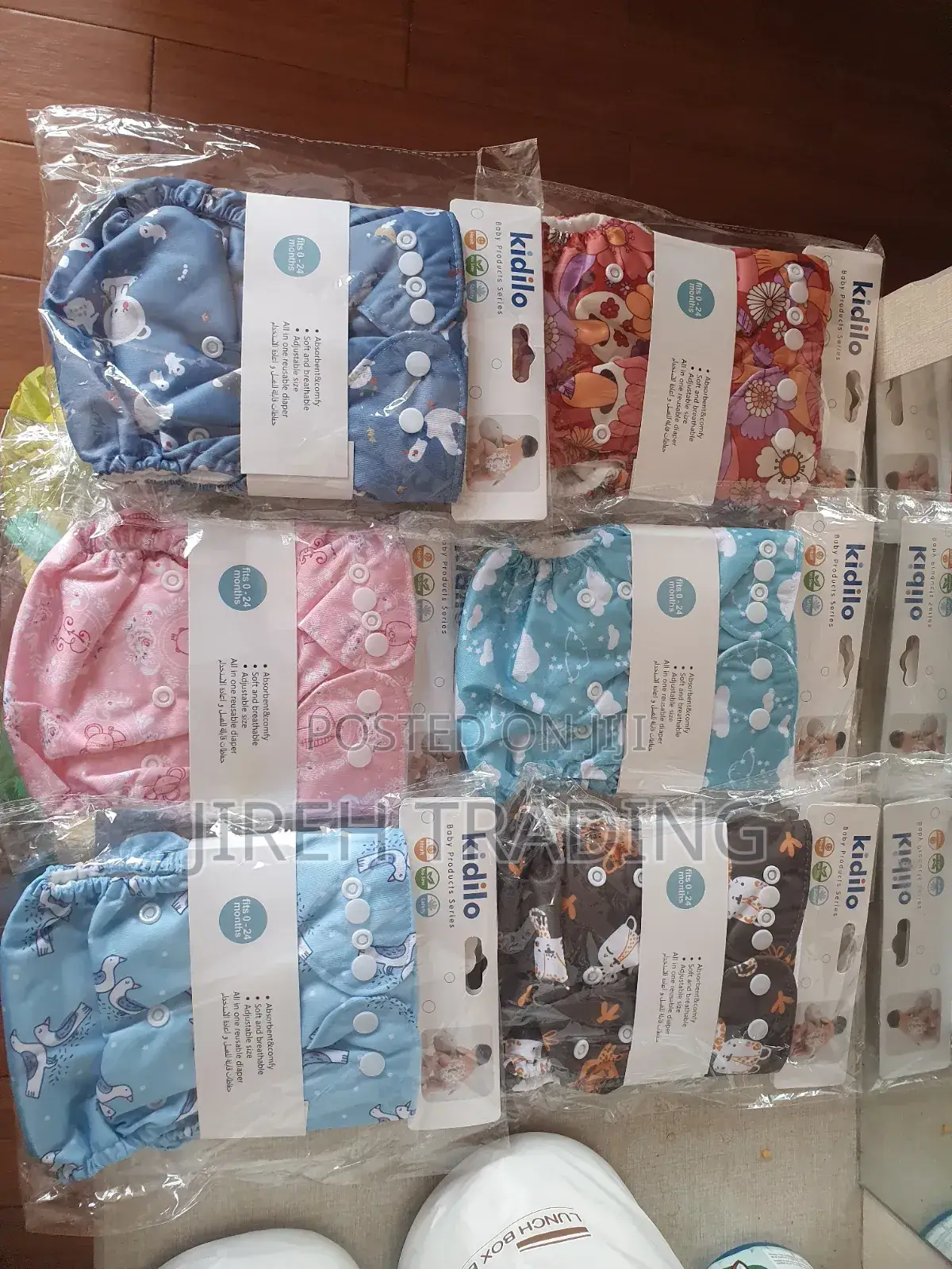 Kidilo የሕፃን ጨርቅ ዳይፐር እንደገና የሚታጠብ Kidilo Reusable Baby Cloth Diapers