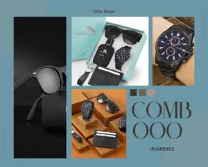 POLO AIR Men's Combination Set Wristwatch Glasses Perfume