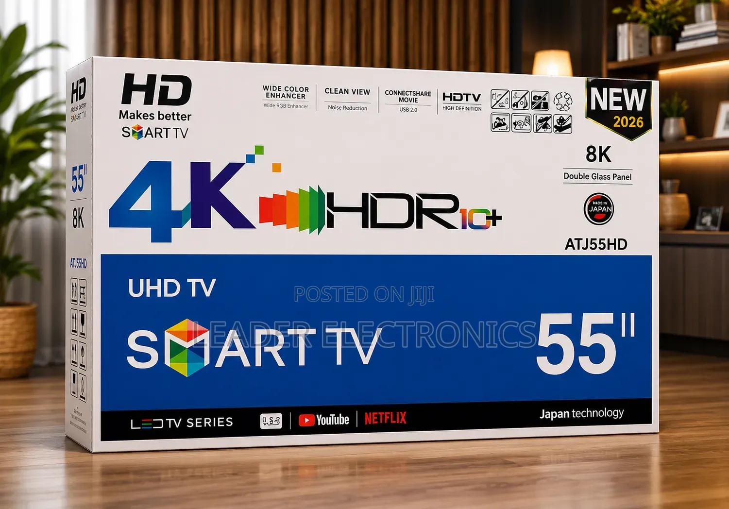 Hd Tv 55" Smart Android Tv – Modern Home Entertainment