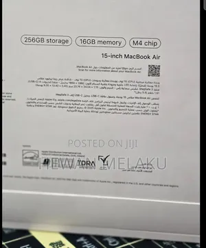 New Laptop Apple MacBook Air 2025 M4 16GB Apple M4 SSD 256GB