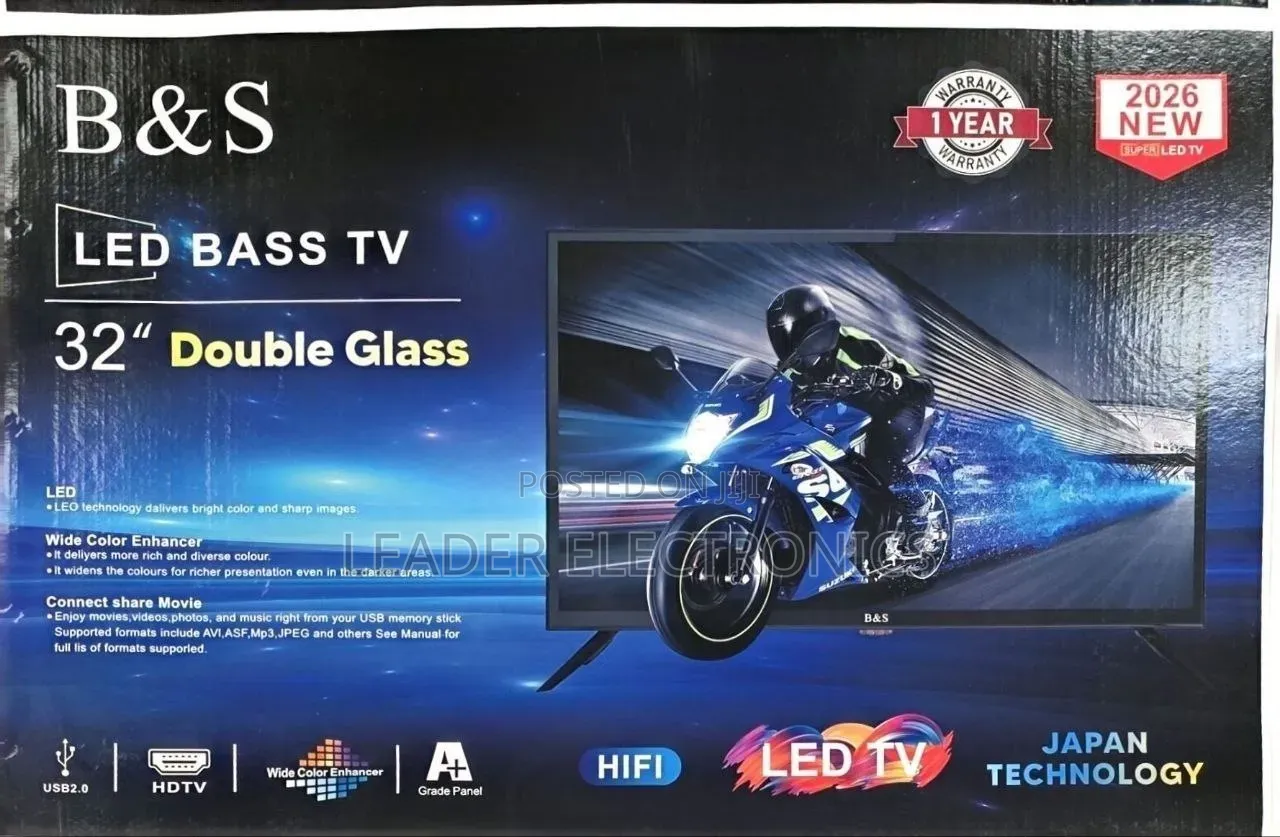 B S Tv 32" Led Tv Double Glass Tv New 2026