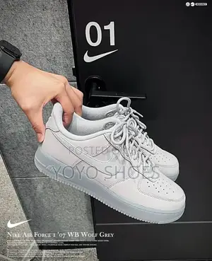 Nike Air Force 1 '07 Wb Wolf Grey Sneakers Unisex Fashion Shoes