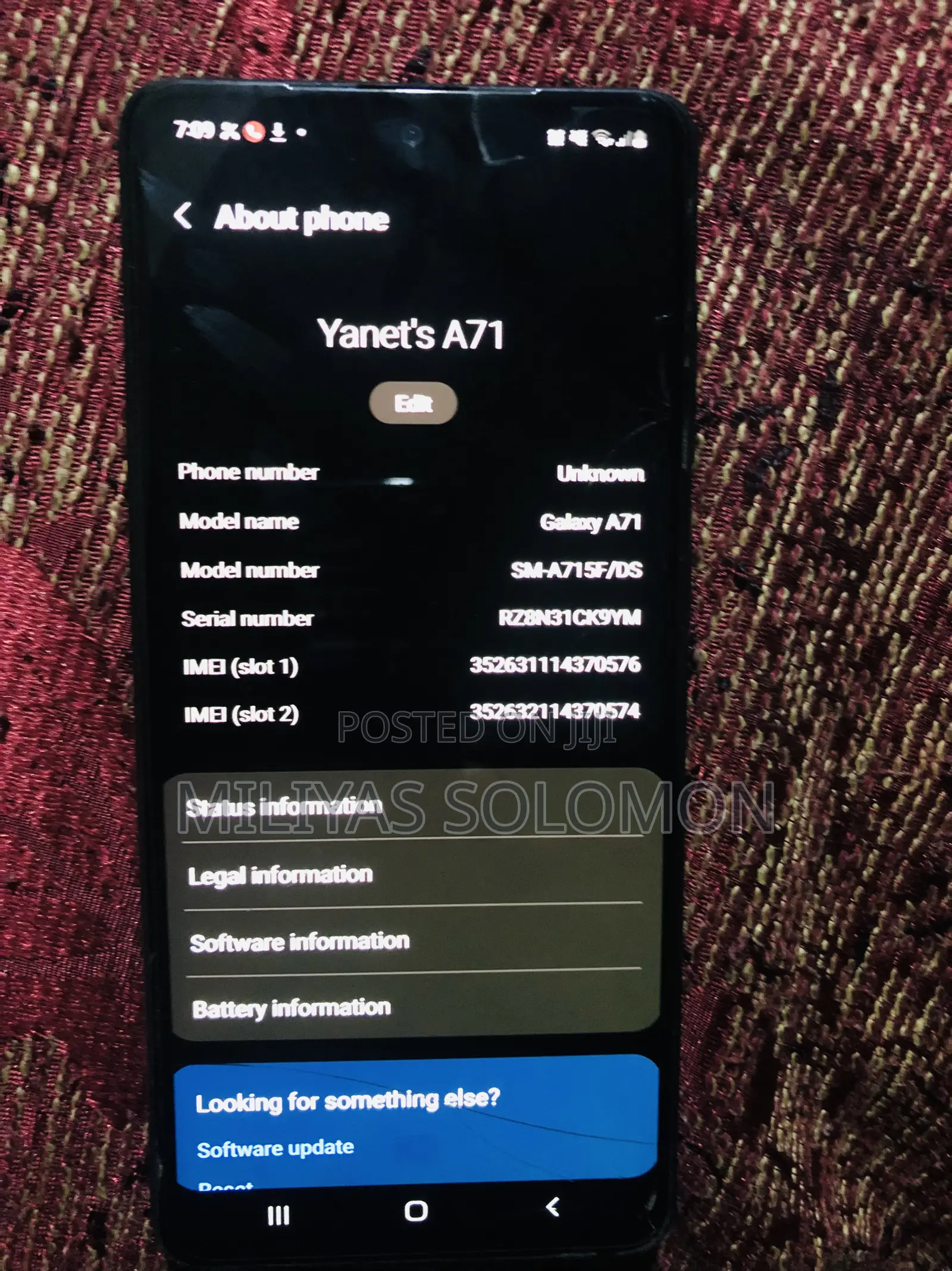 Samsung Galaxy A71 128 GB Blue