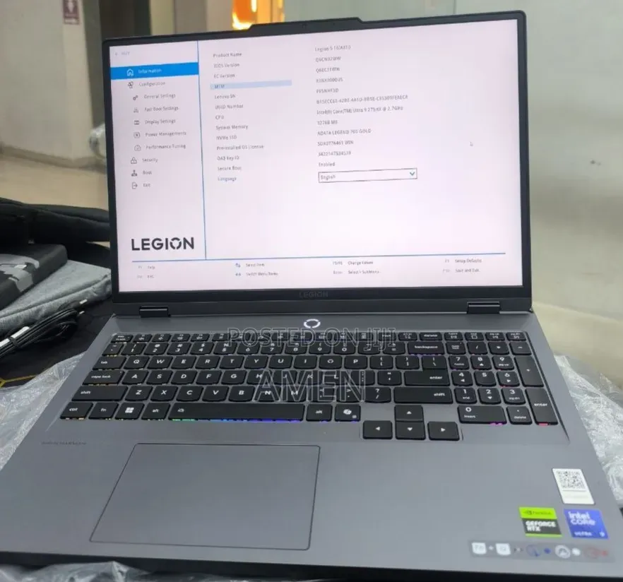 New Laptop Lenovo Legion 5i 32GB Intel Core Ultra 9 SSD 1T