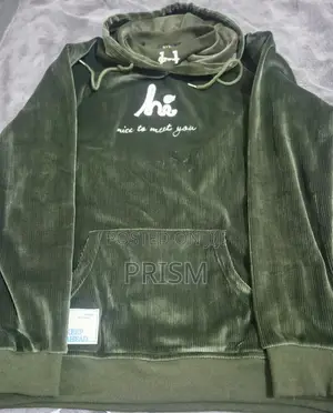 Green Corduroy Hoodie