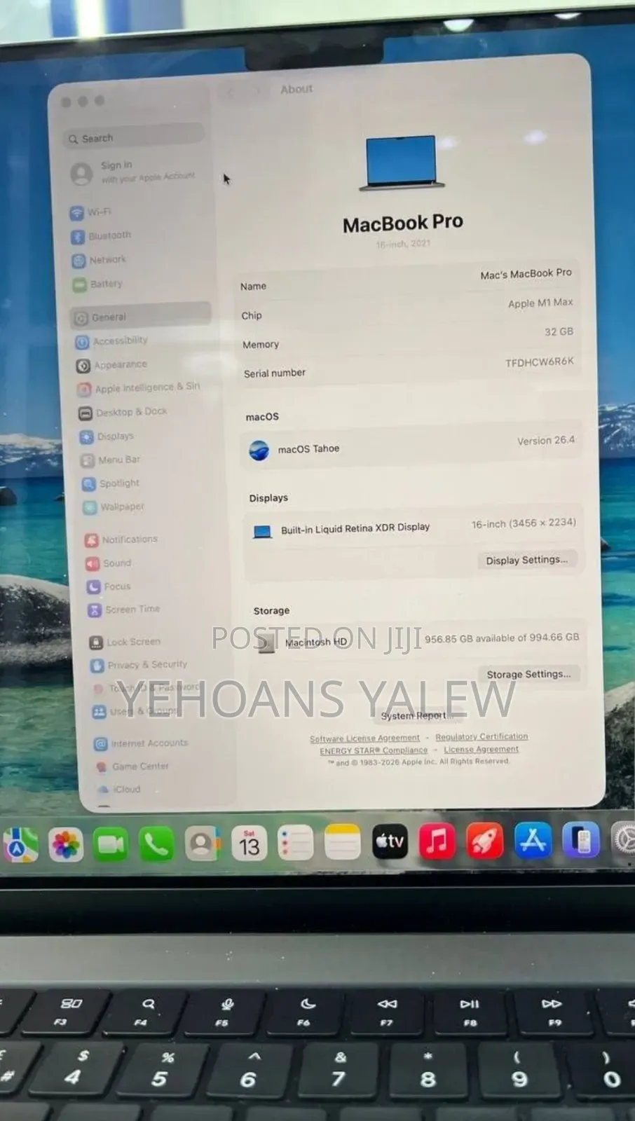 New Laptop Apple MacBook Pro 2021 M1 Max 32GB Apple M1 Max SSD 1T