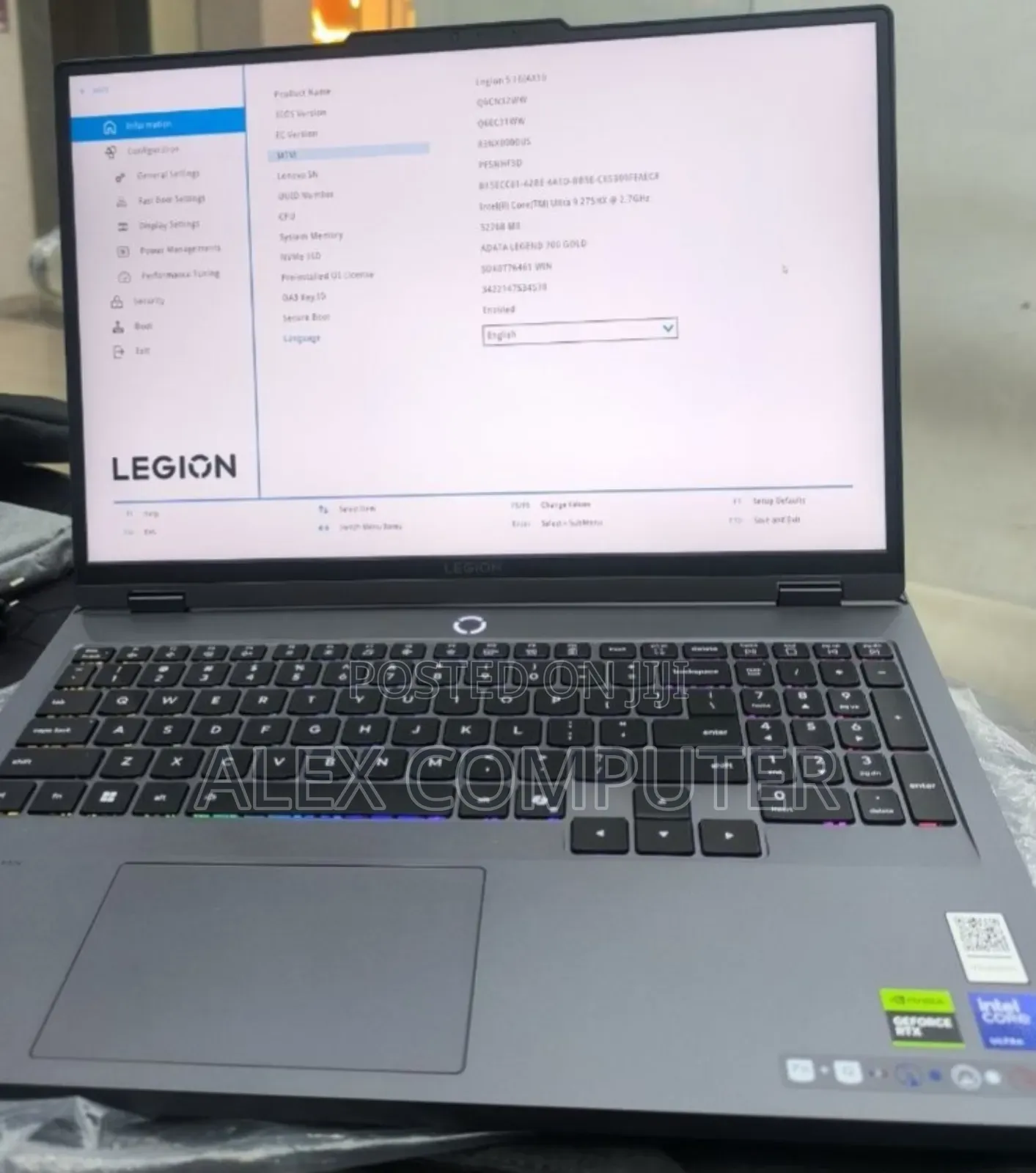 New Laptop Lenovo Legion 5 32GB Intel Core Ultra 9 SSD 1T