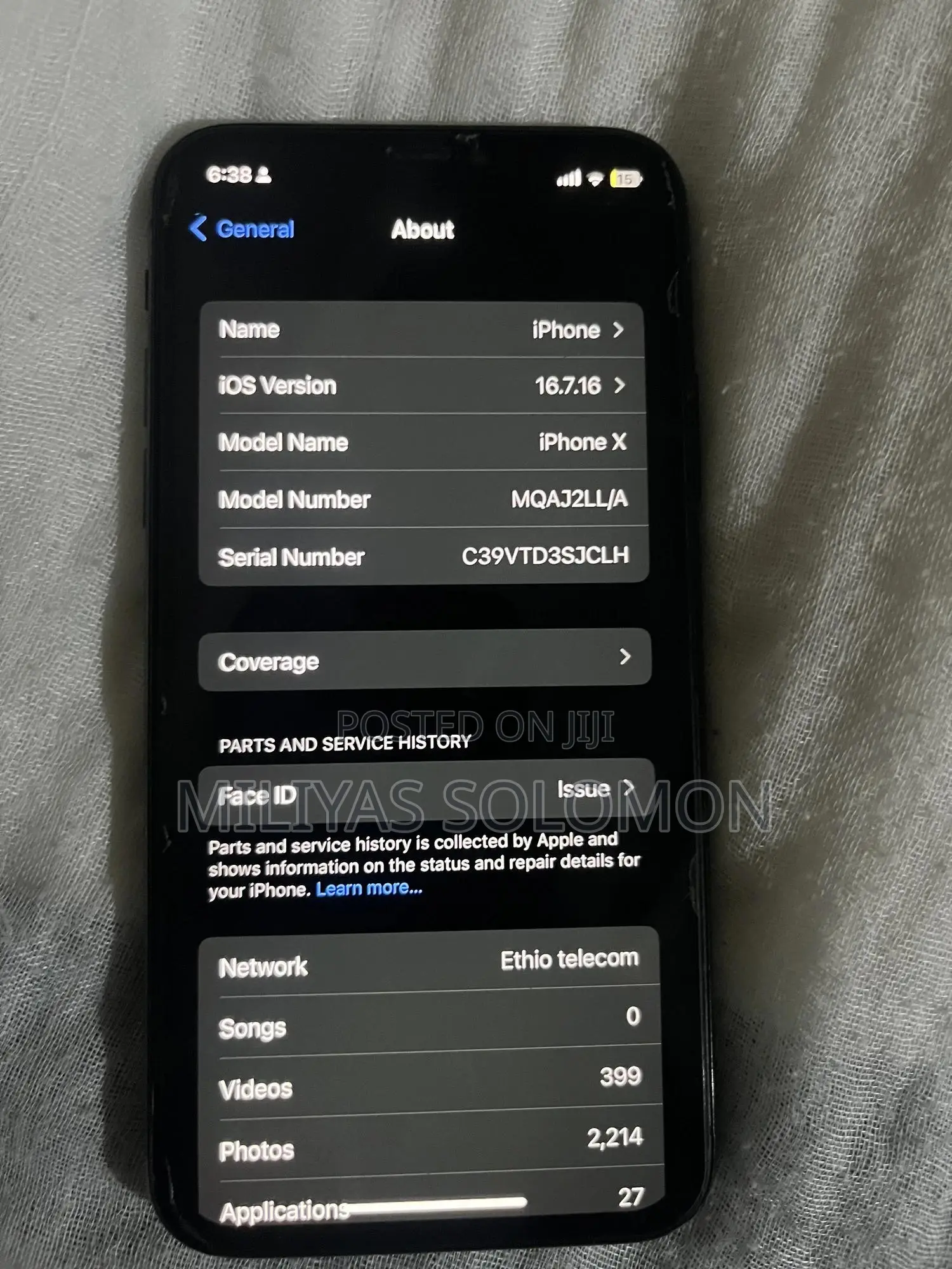Apple iPhone X 64 GB Black