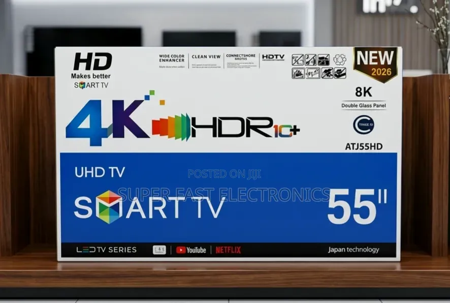 Hd 55 Inch Tv Uhd Smart Led Tv – 2026 Edition With Hdr10+ Double