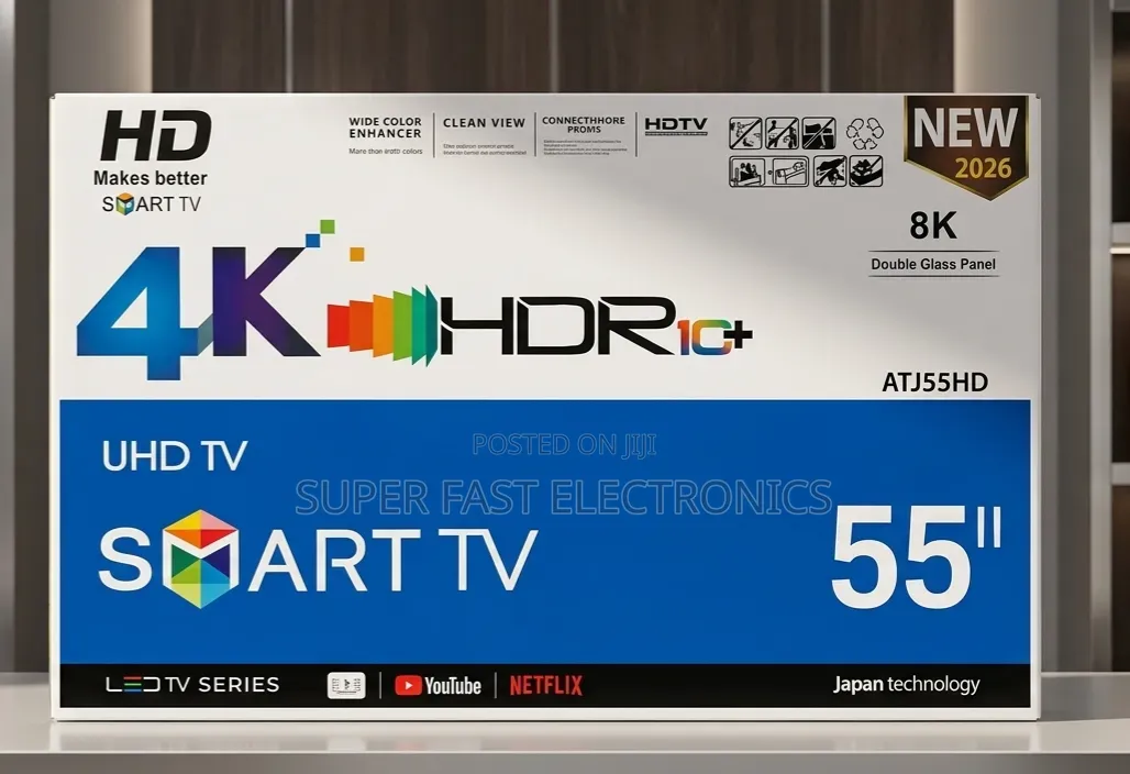 Hd 55 Inch Tv Uhd Smart Led Tv – 2026 Edition With Hdr10+ Double