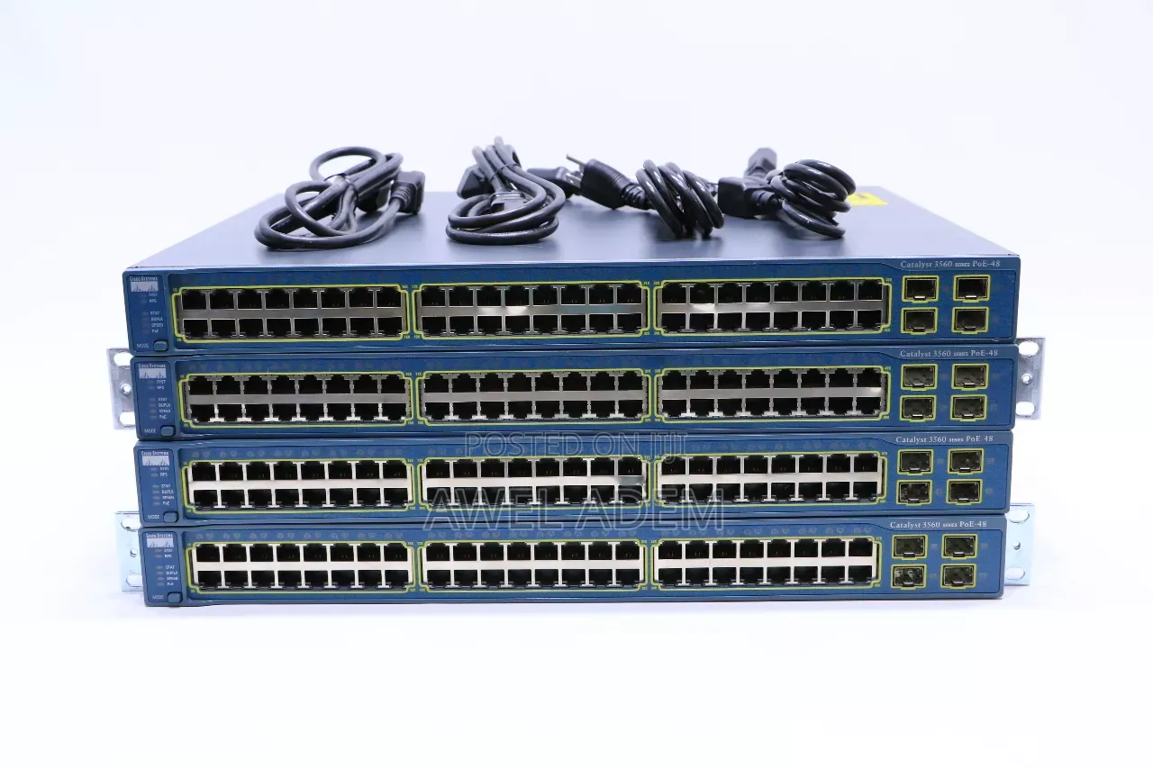 Cisco Ws-C3560-48ps-S 48-Port Gigabit Layer 3 Managed Poe Switch