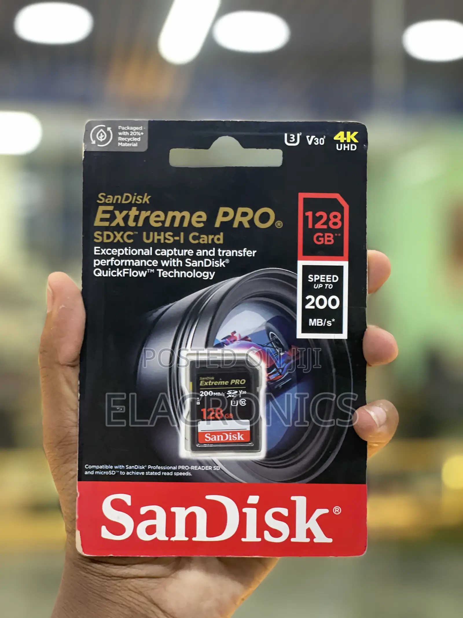 128gb Memory Card for Cameras (Sandisk Extreme Pro)