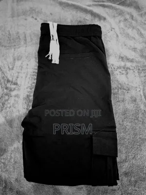 Men's Premium Black Cargo Streetwear Pants - Brand New