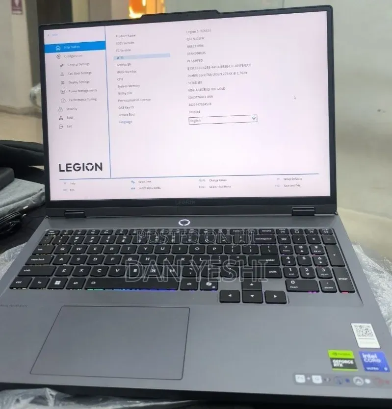 New Laptop Lenovo Legion 5i 32GB Intel Core Ultra 9 SSD 1T