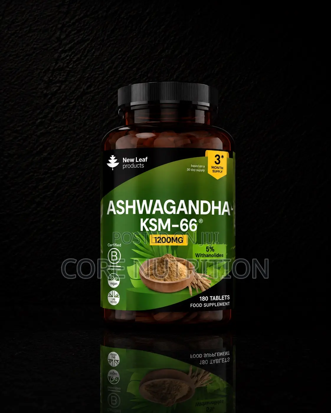 Ashwagandha Ksm66 1200mg , 180 Tablets