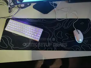 80 X 30 X 0.2cm Black Topographic Themed Mouse Pad - Desk Mat