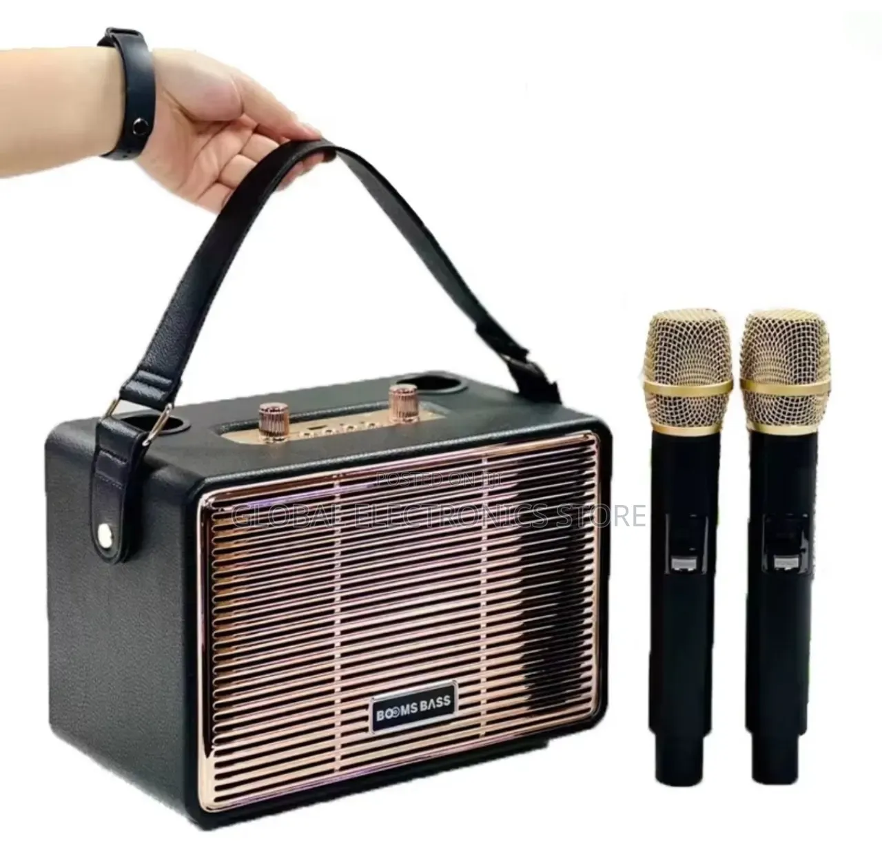 እጅግ ከፍተኛ ጥራት ያለው Karoke Speaker With Two Microphone
