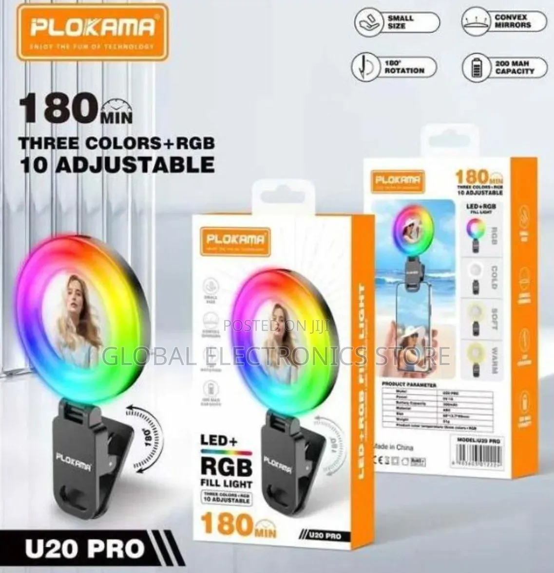 ስልክ ላይ የሚደረግ ከፍተኛ ኃይል ያለው RGB Mini Fill Light