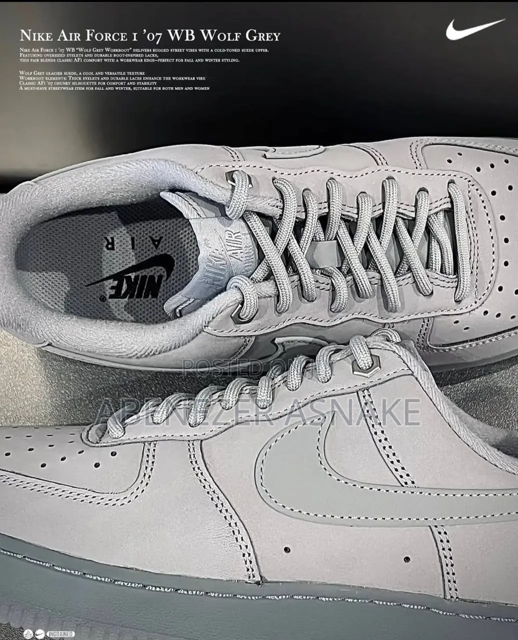 Nike Air Force 1 Wolf Grey