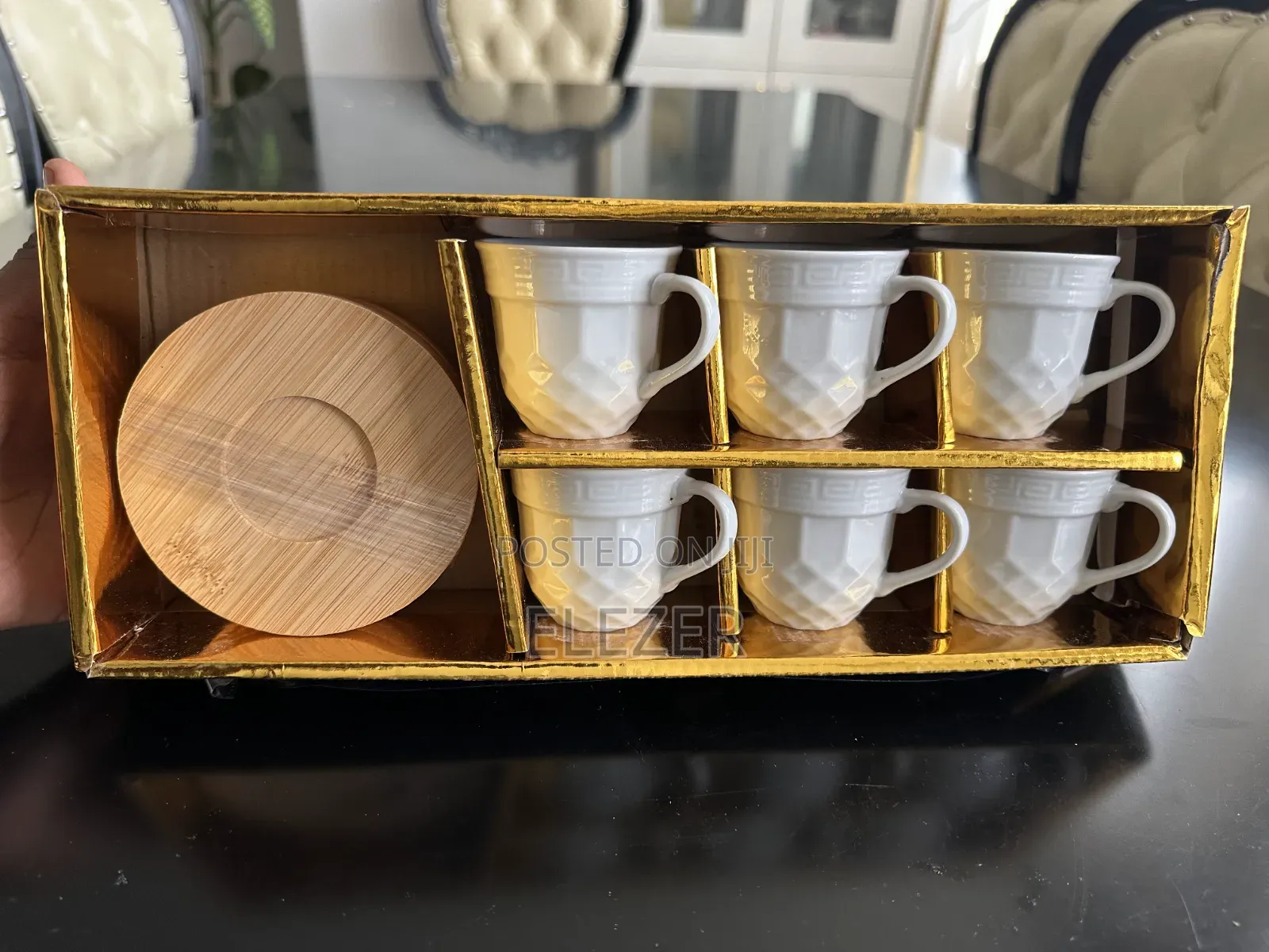 Elegant 6-Piece White Porcelain Espresso