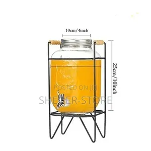 High Quality Glass Beverage Dispenser 5 Litter ፈሳሽ መጠጥ ያቀርቡበታል