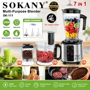 Sokany 7-in-1 Multi-Purpose Blender – Sk-111- 1200 Watts
