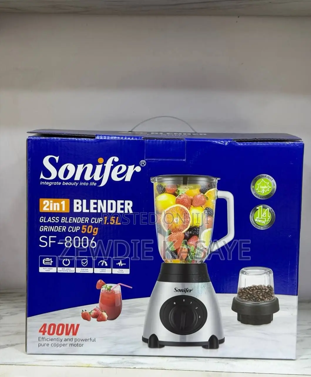 Sonifer 2-in-1 Blender – Sf-8006