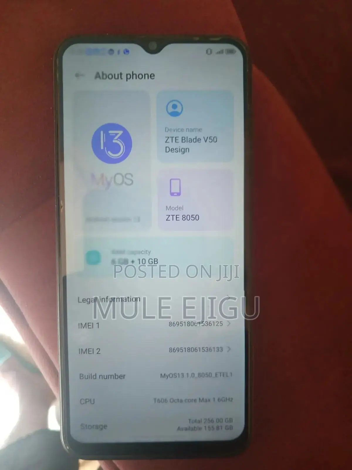 New ZTE Blade V50 Design 128 GB Blue