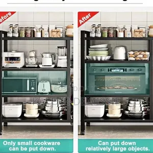 4 Layer Metal Storage Shelf ባለ 4 ደረጃ ሁለገብ መደርደሪያ