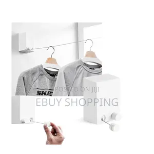Multi-Purpose Retractable Clothes Rope for Laundry Room Travel