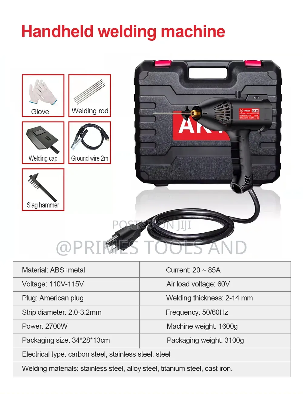 Edon Ed-Ak460 Handheld Welding Machine – Portable Electric Arc Welder