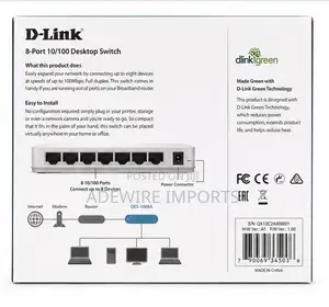 D-Link Des-1008a 8-Port 10/100 Desktop Switch