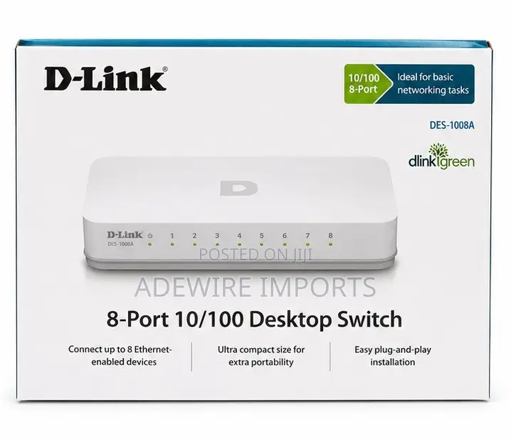 D-Link Des-1008a 8-Port 10/100 Desktop Switch